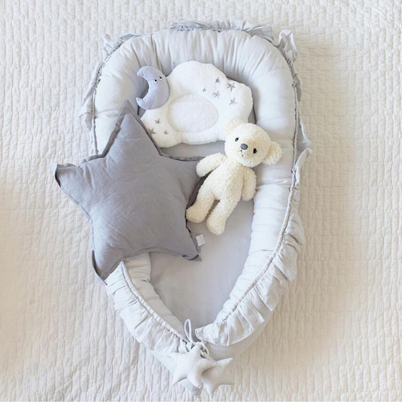 Bedding Sets Removable Sleeping Nest for Baby Bed Crib with Pillow Travel Playpen Cot Infant Toddler Infant Cradle Mattress 230317