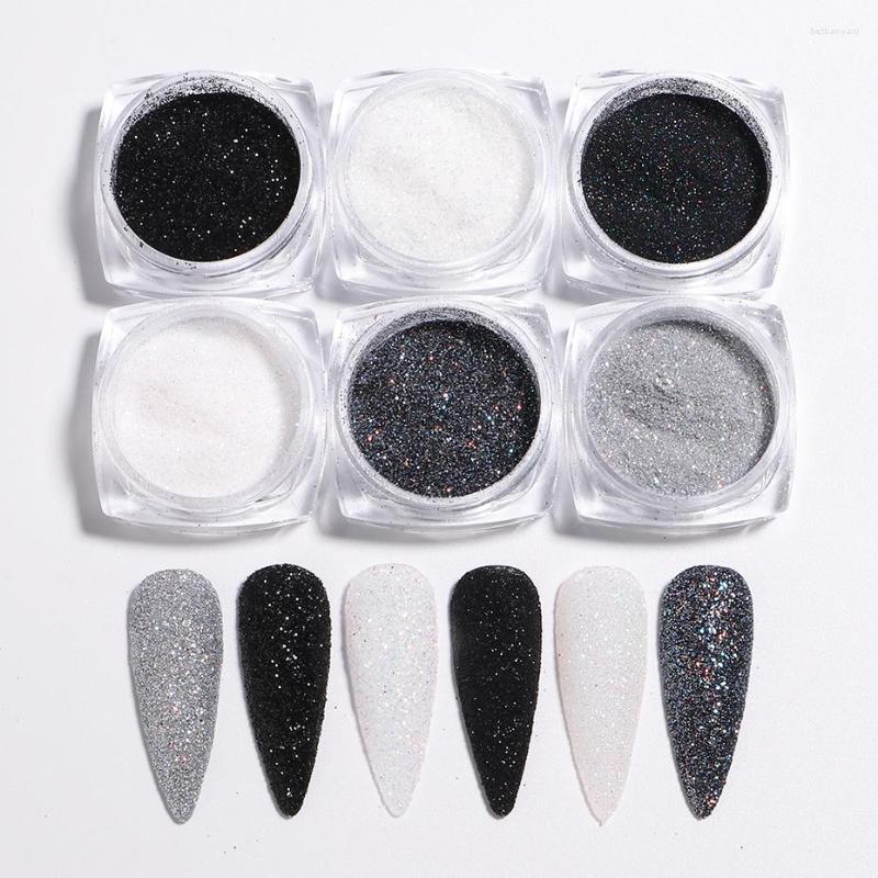 Nail Glitter 6 Box/Set White Silver Chrome Powder Black Iridescent Shiny Flake Sequin Holographic Pigment Dust Decoration NF1539
Nail Glitter 6 Box/Set White Silver Chrome Powder Black Iridescent Shiny Flake Sequin Holographic Pigment Dust Decoration NF1539