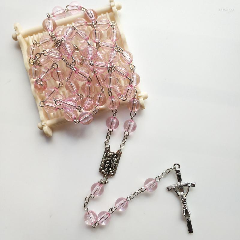 Pendant Necklaces Rosary Chaplet Catholic Crucifix Cross Y-Necklace Pink Prayer Beads Chain Our Lady Virgin Mary Medal Jewelry Car Hangings
Pendant Necklaces Rosary Chaplet Catholic Crucifix Cross Y-Necklace Pink Prayer Beads Chain Our Lady Virgin Mary Medal Jewelry Car Hangings