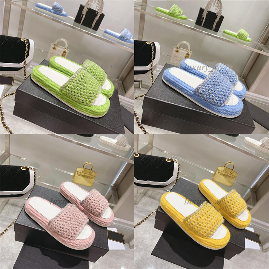 Honey Slippers Designer Women Sandals Luxury Woven Slipper Straw Rubber Slides Knitted Platform Sandals Candy Color Beach Flip Flops
Honey Slippers Designer Women Sandals Luxury Woven Slipper Straw Rubber Slides Knitted Platform Sandals Candy Color Beach Flip Flops