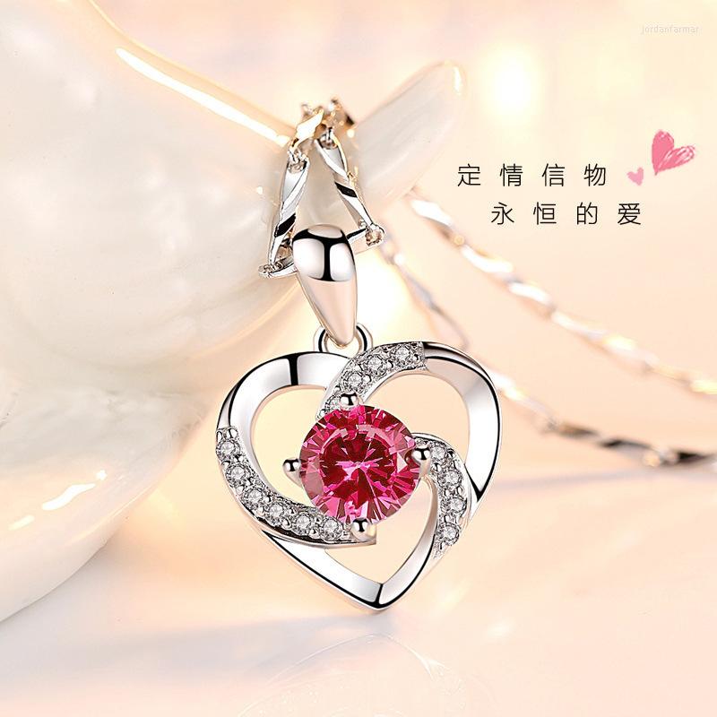Chains Collarbone Japanese And Korean Heart-shaped Pendant 925 Silver Plated Sapphire Necklace
Chains Collarbone Japanese And Korean Heart-shaped Pendant 925 Silver Plated Sapphire Necklace
