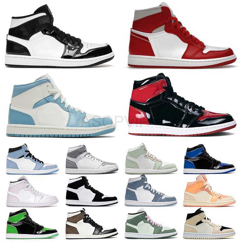 Newstalgia 1s 1 Mens Womens Basketball Shoes Jumpman Patent Bred High Panda Chicago Mid Dutch Green Carbon Fiber Sports Sneakers Trainers, 36-47 wolf grey aluminum 
Newstalgia 1s 1 Mens Womens Basketball Shoes Jumpman Patent Bred High Panda Chicago Mid Dutch Green Carbon Fiber Sports Sneakers Trainers, 36-47 wolf grey aluminum