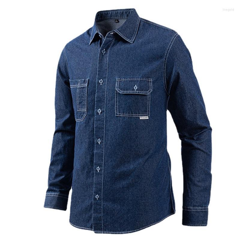 Men's Casual Shirts High-end Brand Men's Denim Shirt 2023 Spring Autumn Linen Cotton Double Pocket Jean Jacket Male Classic All Match, 89-1
Men's Casual Shirts High-end Brand Men's Denim Shirt 2023 Spring Autumn Linen Cotton Double Pocket Jean Jacket Male Classic All Match, 89-1