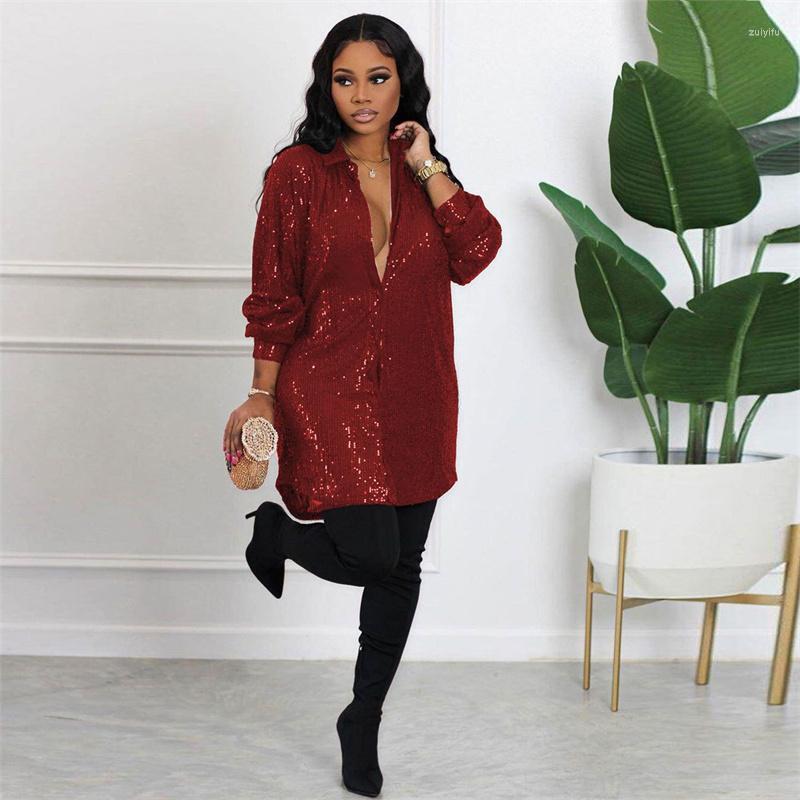Casual Dresses Sexy Glitter Sequins Party For Women Turn-down Collar Button Up Long Sleeve Shirt Dress Club Night Birthday Robe, Black
Casual Dresses Sexy Glitter Sequins Party For Women Turn-down Collar Button Up Long Sleeve Shirt Dress Club Night Birthday Robe, Black