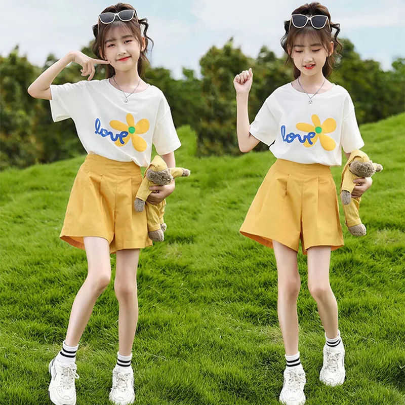 Clothing Sets 2023 Girls Summer Children's Sets New Fashion 7 8 9 10 11 12 Year Old Children Korean Version T-shirts and Shorts Two-piece Suit P230315, Orange
Clothing Sets 2023 Girls Summer Children's Sets New Fashion 7 8 9 10 11 12 Year Old Children Korean Version T-shirts and Shorts Two-piece Suit P230315, Orange