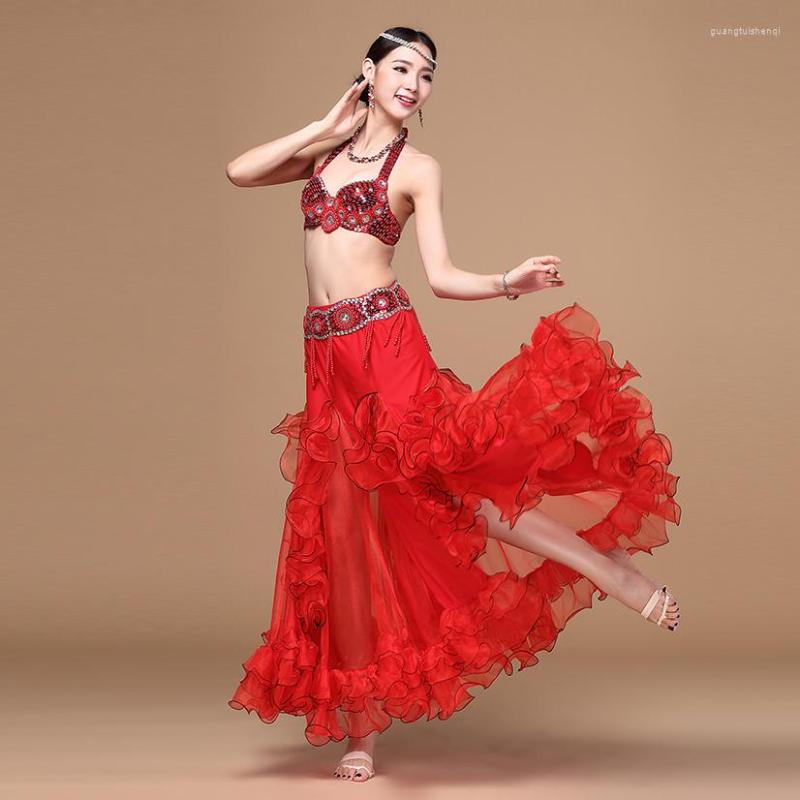 Stage Wear 2023 Arrivals Professional Oriental Belly Dancing Clothes Sexy Outfit Bead Bra Belt And Skirt Dance Costume 3pcs, Red 3pcs
Stage Wear 2023 Arrivals Professional Oriental Belly Dancing Clothes Sexy Outfit Bead Bra Belt And Skirt Dance Costume 3pcs, Red 3pcs