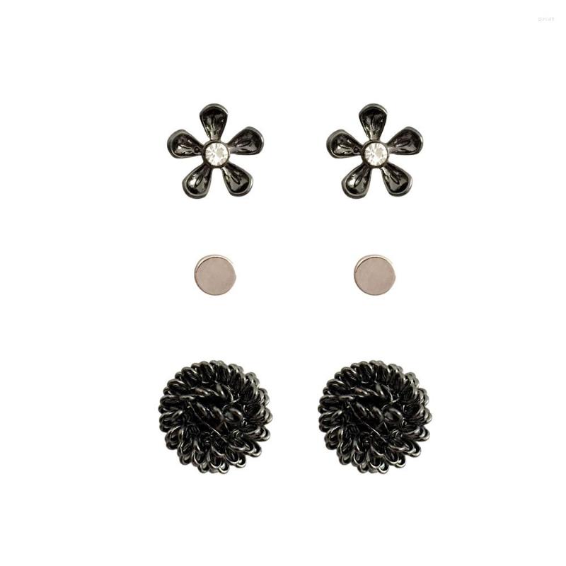 Stud Earrings 2023 Arrivals Punk Black Hematite Knoted Small Ball Floral Trio Set For Women Girl Special 3 Pairs
Stud Earrings 2023 Arrivals Punk Black Hematite Knoted Small Ball Floral Trio Set For Women Girl Special 3 Pairs