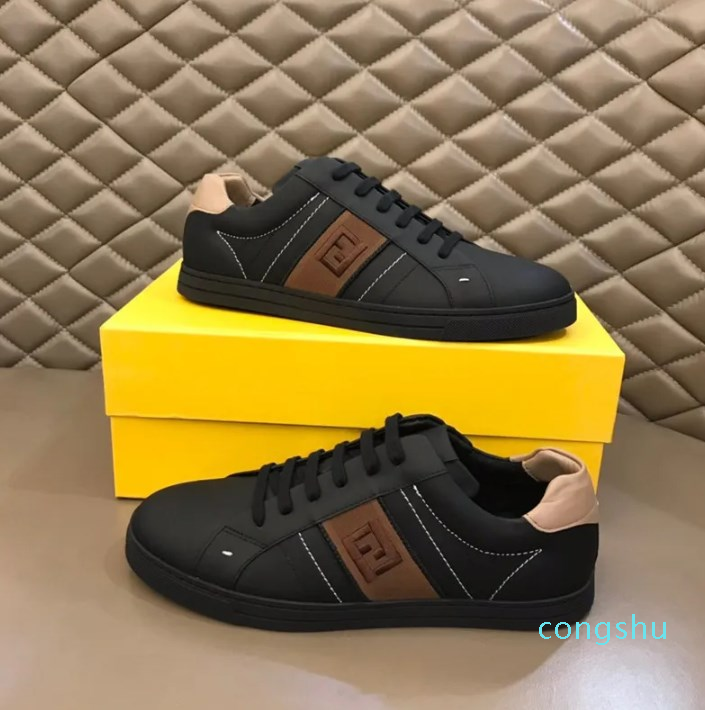Men's Paris Genuine Casual shoes Leather Lace-up sports shoes running fashion sneakers Flat shoes designer Leather embroidery stitching, Black
Men's Paris Genuine Casual shoes Leather Lace-up sports shoes running fashion sneakers Flat shoes designer Leather embroidery stitching, Black