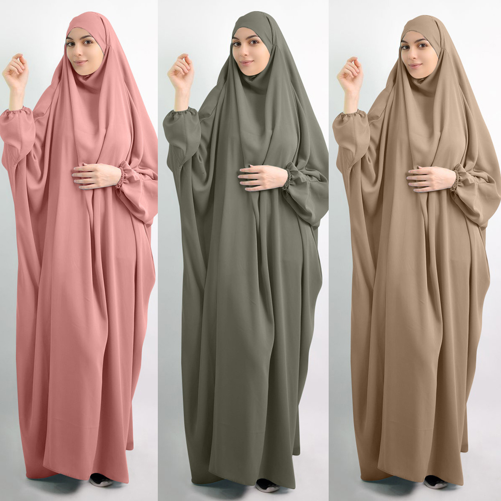 Eid Full-Coverage Prayer Dress - Hooded Hijab Gown For Muslim Women, Islamic Niqab Ramadan Outfit