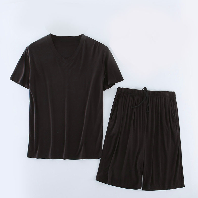 Men's Sleepwear summer pajama sets men weight 140kg 8XL 7XL 6XL 5XL Plus size Sleepwear 230317