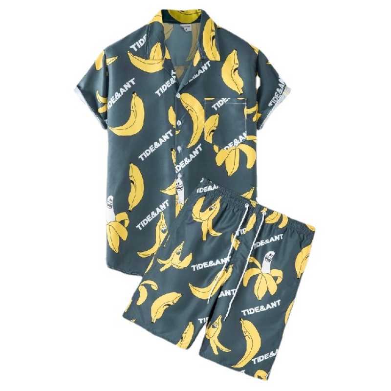 Men's Tracksuits Men Outfit Set 2022 New Men's Casual Suit Fashion Brand Beach Style Short Sleeve Blouse Two Piece Men's Set L230317, Tz68
Men's Tracksuits Men Outfit Set 2022 New Men's Casual Suit Fashion Brand Beach Style Short Sleeve Blouse Two Piece Men's Set L230317, Tz68