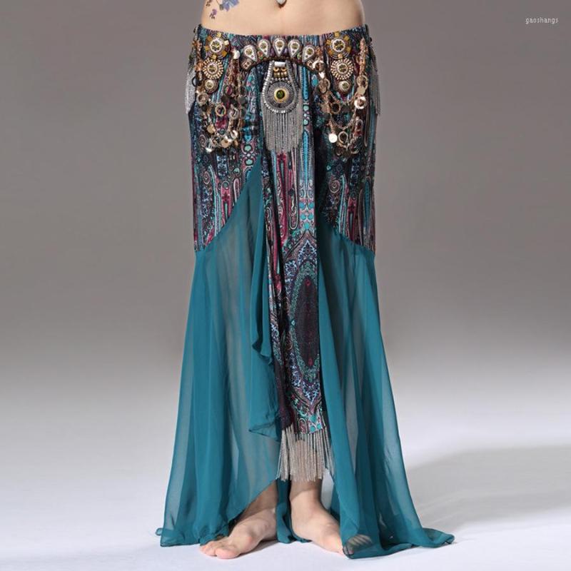 Stage Wear Rich Decorations Dance Clothes Gold Coins Belt Chain Swags Chiffon Skirts Tribal Belly Skirt With Medal Teal Blue, Picture shown
Stage Wear Rich Decorations Dance Clothes Gold Coins Belt Chain Swags Chiffon Skirts Tribal Belly Skirt With Medal Teal Blue, Picture shown