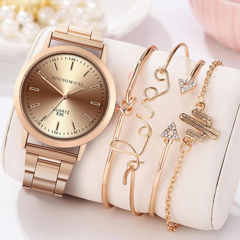 Wristwatches Fashion Woman Watch Luxury Bracelet Crystal Stainless Steel Quartz Wristwatch LOVE Set Gift Clock Zegarek Damski
Wristwatches Fashion Woman Watch Luxury Bracelet Crystal Stainless Steel Quartz Wristwatch LOVE Set Gift Clock Zegarek Damski