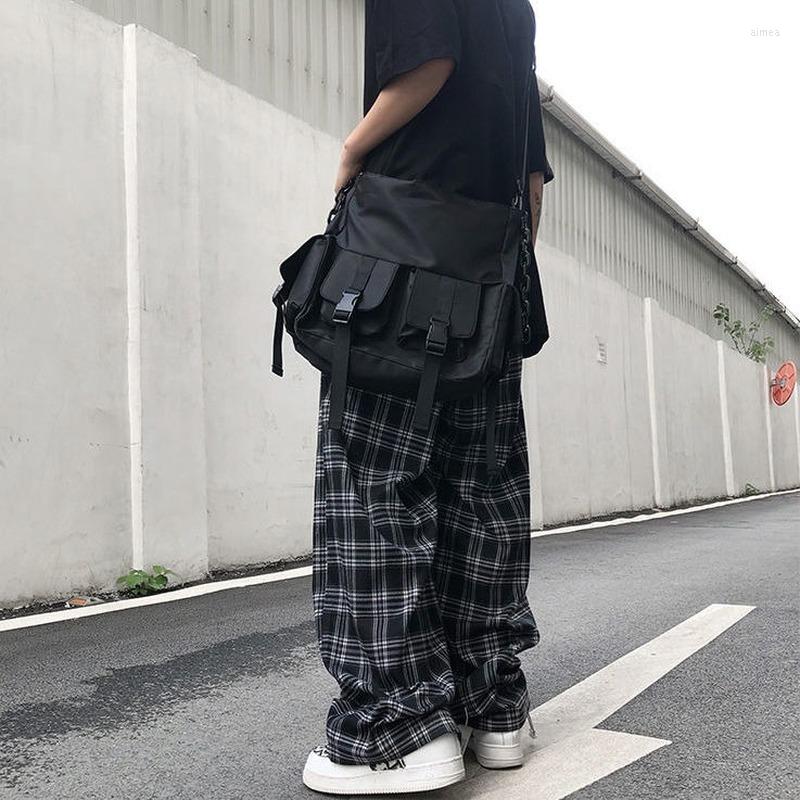 Women' Pants Wide Leg Womens Summer Fall Chic High Waist All-match Teens Streetwear Ins Trendy Harajuku Plaid Trouser, Black
Women' Pants Wide Leg Womens Summer Fall Chic High Waist All-match Teens Streetwear Ins Trendy Harajuku Plaid Trouser, Black