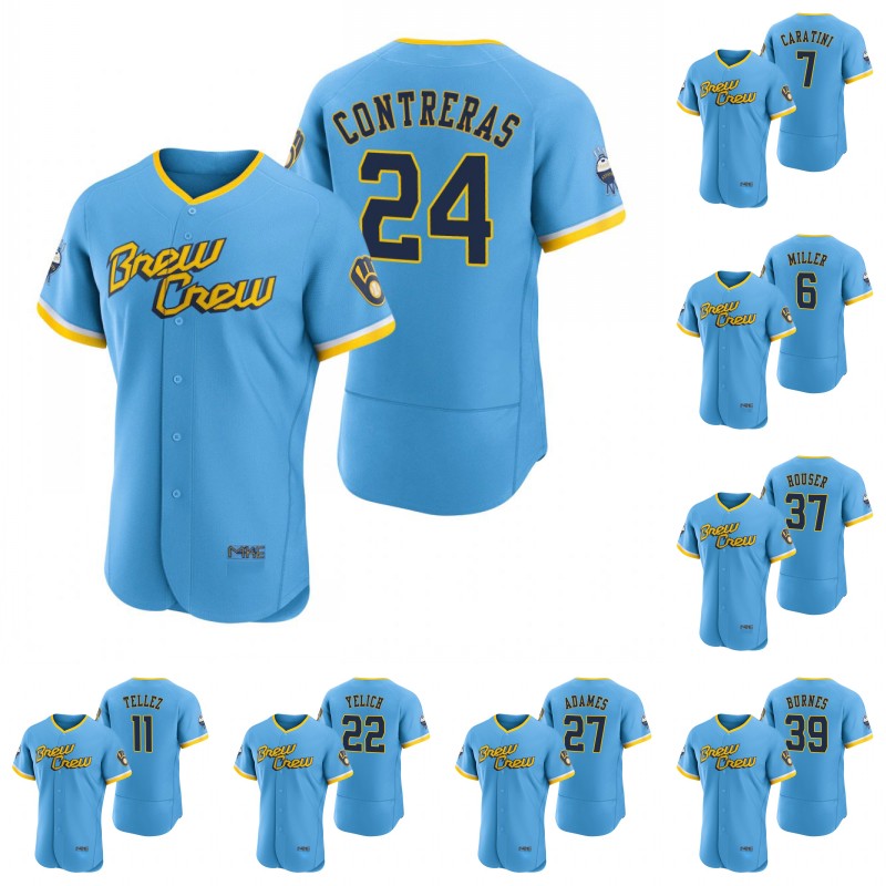 Milwaukee 24 William Contreras Brew Crew 2022 City Connect Jersey Garrett Mitchell Rowdy Tellez Keston Hiura Luis Urias Willy Adames Christian Yelich Tyrone Taylor, Mens cool base white
Milwaukee 24 William Contreras Brew Crew 2022 City Connect Jersey Garrett Mitchell Rowdy Tellez Keston Hiura Luis Urias Willy Adames Christian Yelich Tyrone Taylor, Mens cool base white