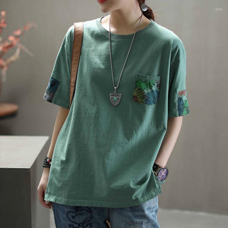 Women's T Shirts Casual Short Sleeve Tops Cotton T-shirt For Women Harajuku Chic Pocket Print Loose T-shirts Female Summer Plus Size, Blue
Women's T Shirts Casual Short Sleeve Tops Cotton T-shirt For Women Harajuku Chic Pocket Print Loose T-shirts Female Summer Plus Size, Blue
