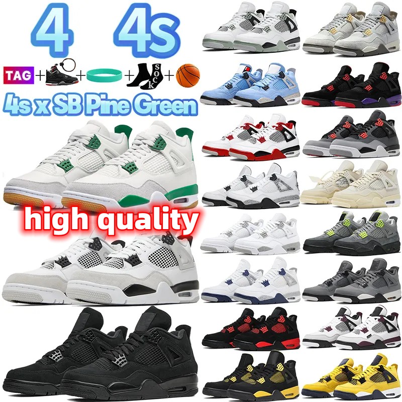 4 4s jumpman Basketball Shoes for Men Women Jorden OG Pine Green Military Black Cat Craft Photon Dust Seafoam Cement University Bred Mens Designer Sports Sneakers
4 4s jumpman Basketball Shoes for Men Women Jorden OG Pine Green Military Black Cat Craft Photon Dust Seafoam Cement University Bred Mens Designer Sports Sneakers