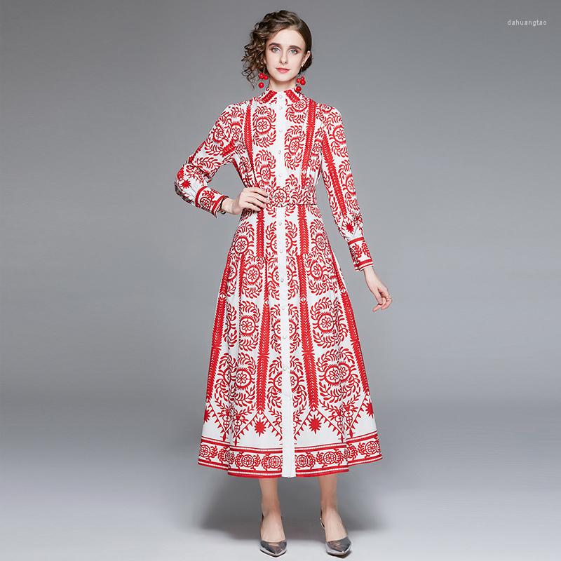 Casual Dresses 2023 Print Women Spring Summer Stand Collar Puff Sleeve Belt Single Breasted Fashion Elegant Vintage Maxi Dress, Black
Casual Dresses 2023 Print Women Spring Summer Stand Collar Puff Sleeve Belt Single Breasted Fashion Elegant Vintage Maxi Dress, Black