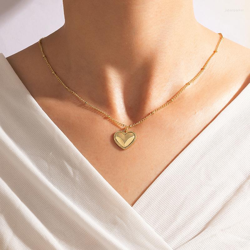 Chains Attractive Heart Pendant Necklace For Women Trendy Simple Gold Color Chain Choker Wedding Jewelry Collar Accessiores
Chains Attractive Heart Pendant Necklace For Women Trendy Simple Gold Color Chain Choker Wedding Jewelry Collar Accessiores