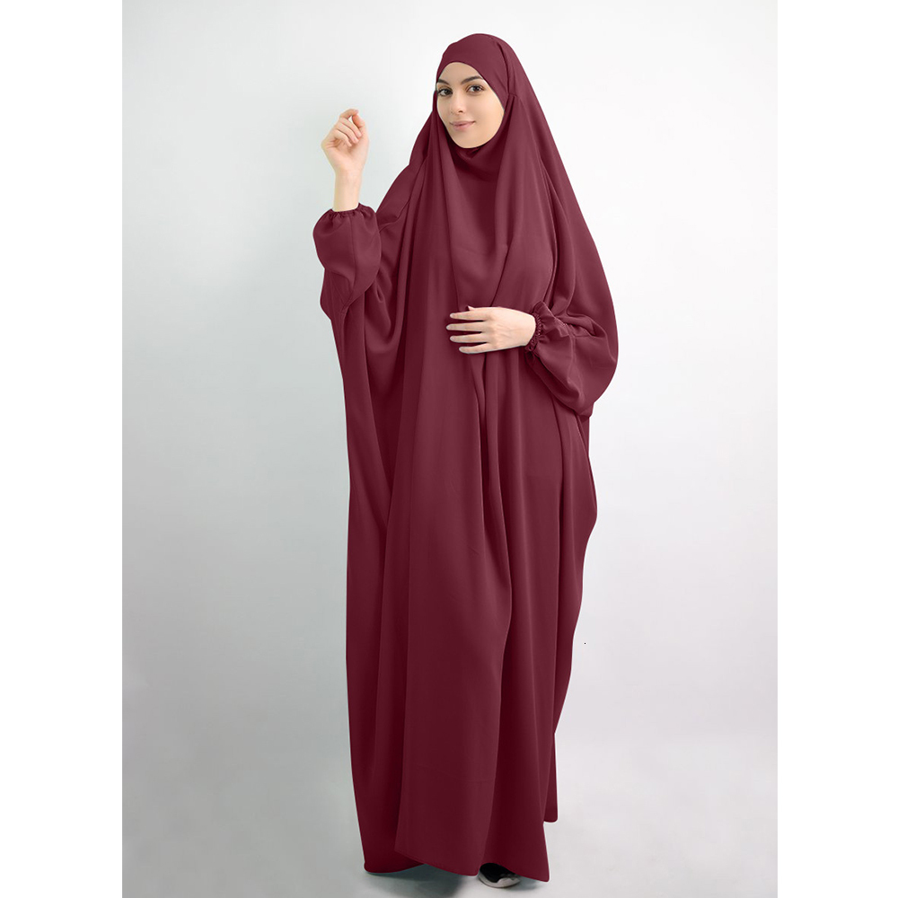 Eid Full-Coverage Prayer Dress - Hooded Hijab Gown For Muslim Women, Islamic Niqab Ramadan Outfit