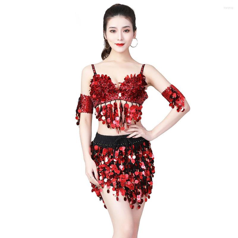 Stage Wear Girls Cheerleaders Clothes Party Outfit Nightclub DJ Performance Sequins Belly Dance Costume Set 3PCS (Bra Skirt Armbands), Green
Stage Wear Girls Cheerleaders Clothes Party Outfit Nightclub DJ Performance Sequins Belly Dance Costume Set 3PCS (Bra Skirt Armbands), Green