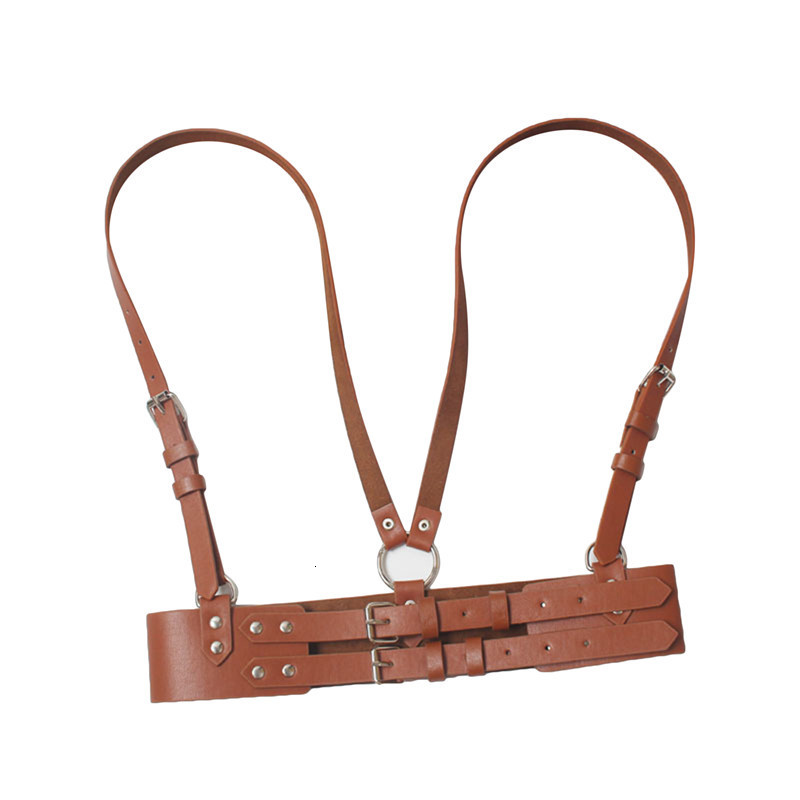 Suspenders Fashion Sexy Women Pu Leather Suspender Harness Belt Adjustable Chest Waist Body Bondage Straps Gothic Punk Lingerie Garter Belt 230316