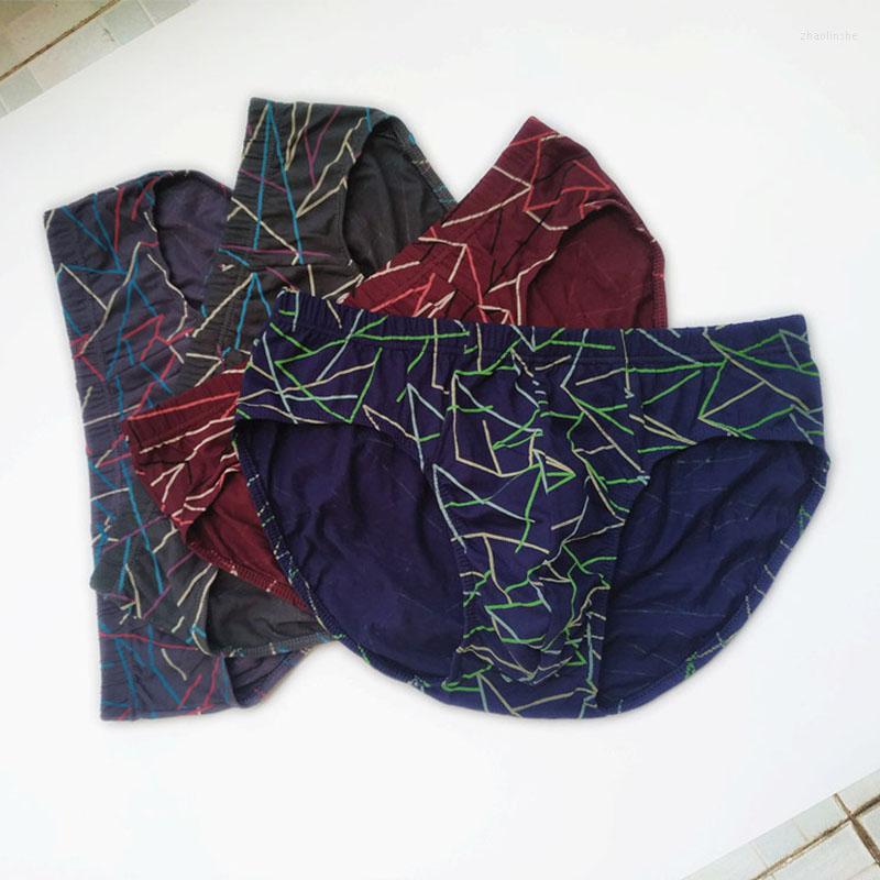 Underpants 4 Pcs Sexy Briefs Men Underwear Pure Cotton Geometric Pattern Bulge Pouch Male Panties Shorts, Color f
Underpants 4 Pcs Sexy Briefs Men Underwear Pure Cotton Geometric Pattern Bulge Pouch Male Panties Shorts, Color f