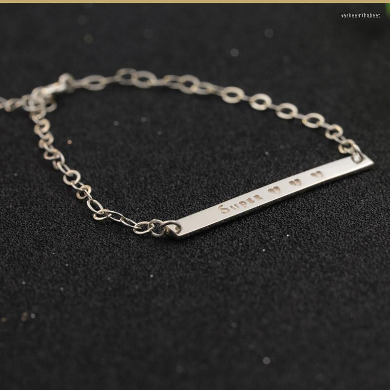 Bangle Engraved Name Charm Bracelet Custom Nameplate 925 Solid Silver Women Personalized Fashion Ancklet Jewelry
Bangle Engraved Name Charm Bracelet Custom Nameplate 925 Solid Silver Women Personalized Fashion Ancklet Jewelry