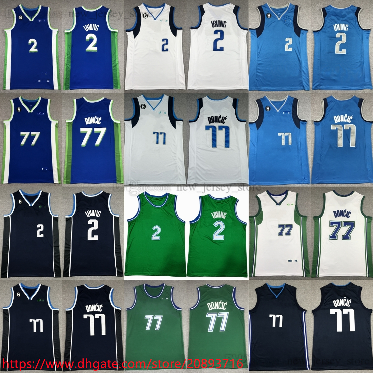 2023 New City 77 Luka Basketball 2 Kyrie Doncic Irving Jersey Stitched Man Women Kids With 6 Patch White Blue Green Jerseys Retro Youth boys, Aspicture (with team name)
2023 New City 77 Luka Basketball 2 Kyrie Doncic Irving Jersey Stitched Man Women Kids With 6 Patch White Blue Green Jerseys Retro Youth boys, Aspicture (with team name)