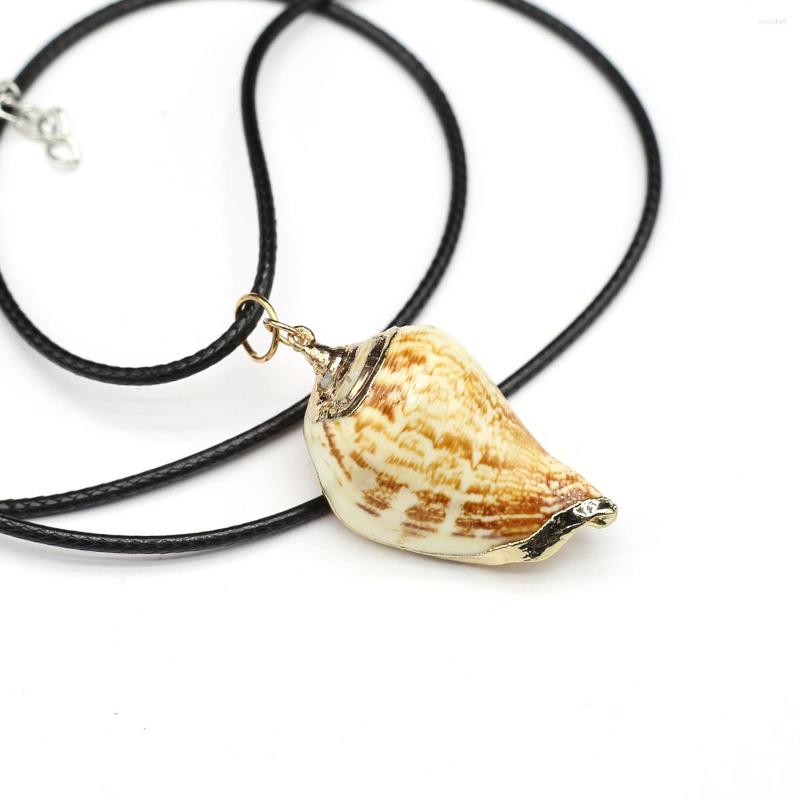 Pendant Necklaces Natural Yellow Shell Necklace Charms Conch For Women Jewerly Party Gift 20x35-22x40mm
Pendant Necklaces Natural Yellow Shell Necklace Charms Conch For Women Jewerly Party Gift 20x35-22x40mm
