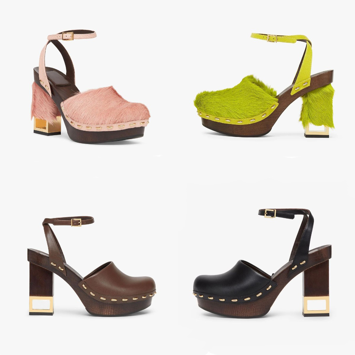 Designer Mule Sandals Women FF Fur Platform Sandal Green Pony Hair High-Heeled Clogs Wooden Corc Slides Calfskin High Heeled Shoes, Pink
Designer Mule Sandals Women FF Fur Platform Sandal Green Pony Hair High-Heeled Clogs Wooden Corc Slides Calfskin High Heeled Shoes, Pink