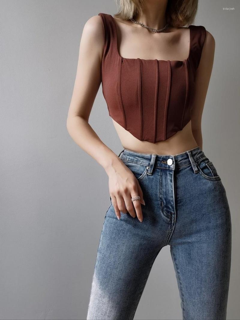 Women' Tanks TVVOVVINSimple Casual Style Solid Color Slim Fit Stretch Camisole Summer Trend Sexy Short Tank Tops Female AOCA, Brown
Women' Tanks TVVOVVINSimple Casual Style Solid Color Slim Fit Stretch Camisole Summer Trend Sexy Short Tank Tops Female AOCA, Brown