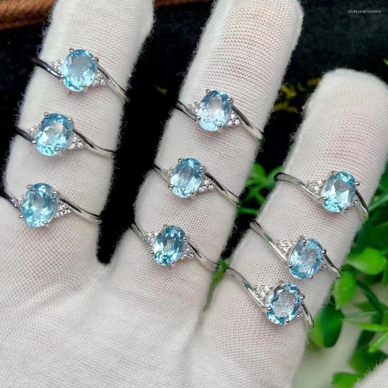 Cluster Rings 10PCS Luxury Natural Blue Topaz Ring For Women Fashion Healing Crystal Gemstone Adjustable Engagement Party Jewelry Gifts
Cluster Rings 10PCS Luxury Natural Blue Topaz Ring For Women Fashion Healing Crystal Gemstone Adjustable Engagement Party Jewelry Gifts