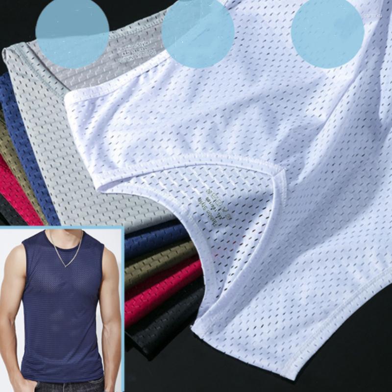 Men's Tank Tops Men Ice Silk Vest Outer Wear Quick-Drying Mesh Hole Breathable Sleeveless T Shirts 2023 Summer Cool Beach Travel Tanks, Grey o neck
Men's Tank Tops Men Ice Silk Vest Outer Wear Quick-Drying Mesh Hole Breathable Sleeveless T Shirts 2023 Summer Cool Beach Travel Tanks, Grey o neck