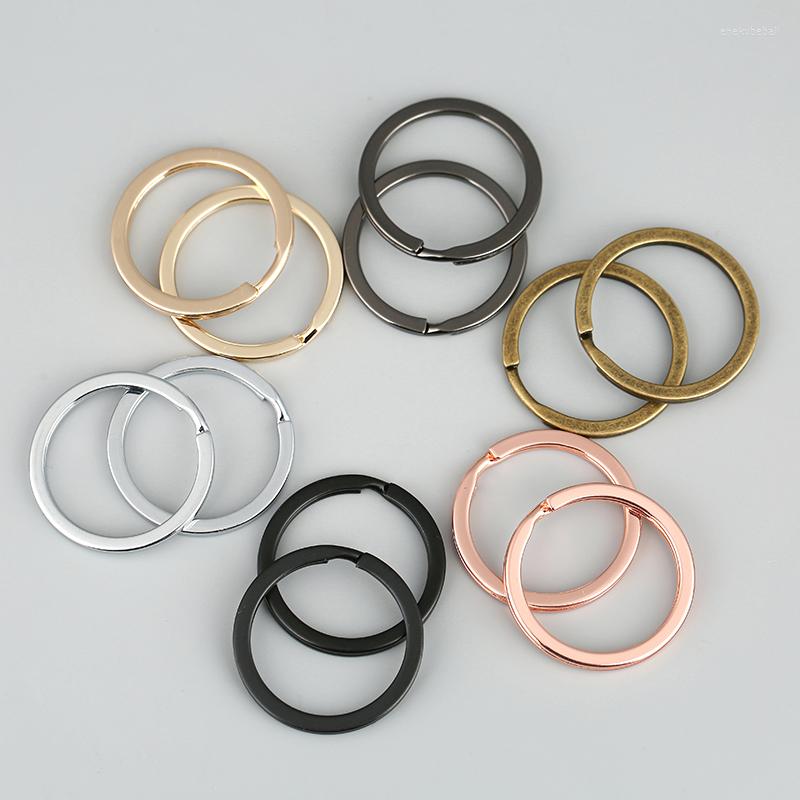 

Keychains 10/20PCS/Pack 15/20/25/28/30mm Round Key Chains Split Ring (Never Fade) Rings For Bag Car Keychain Jewelry Making Findings