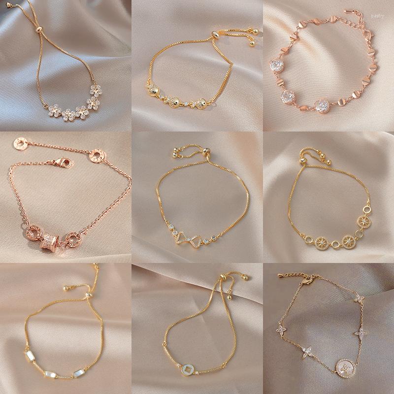 Charm Bracelets EYER Silver Color Bracelet Rose Golden Flower Chain Copper CZ Zirconiz Women Daily Dating Jewelry
Charm Bracelets EYER Silver Color Bracelet Rose Golden Flower Chain Copper CZ Zirconiz Women Daily Dating Jewelry