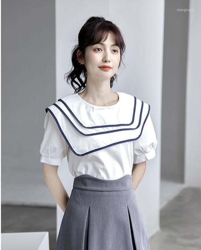 Women' Blouses Half Puff Sleeve Shirt Korean Solid Causal Pullover Patchwork Blouse 2023 Summer Sweet Women Fashion Top Blusas Mujer R19, White
Women' Blouses Half Puff Sleeve Shirt Korean Solid Causal Pullover Patchwork Blouse 2023 Summer Sweet Women Fashion Top Blusas Mujer R19, White