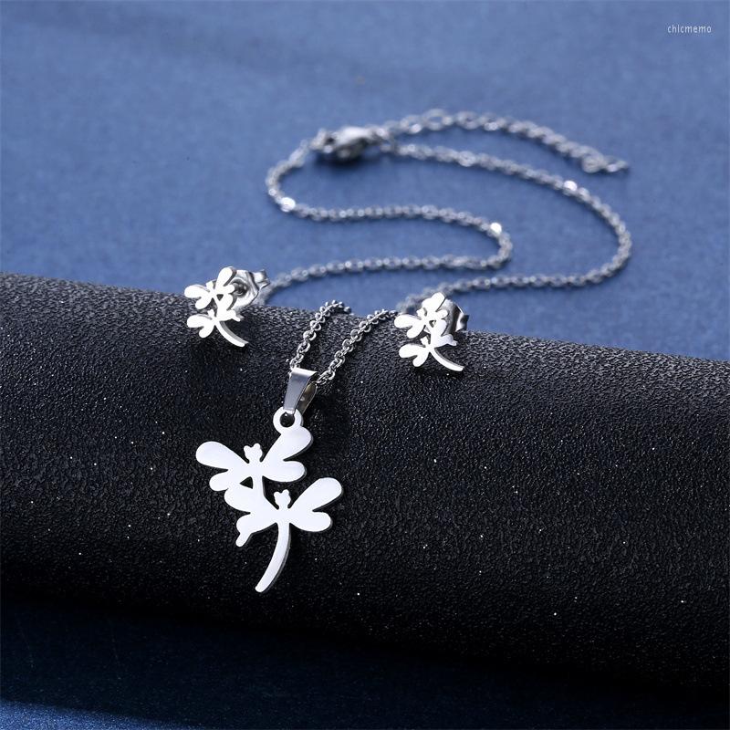 Necklace Earrings Set Stainless Steel Animal Oblique Hanging Dragonfly Stud Girl Birthday Gift, Picture shown
Necklace Earrings Set Stainless Steel Animal Oblique Hanging Dragonfly Stud Girl Birthday Gift, Picture shown