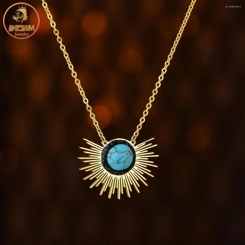Pendant Necklaces Akizoom Fashion Sunflower Green Stone Round Star Stainless Steel Retro For Women Jewelry Party Gift
Pendant Necklaces Akizoom Fashion Sunflower Green Stone Round Star Stainless Steel Retro For Women Jewelry Party Gift