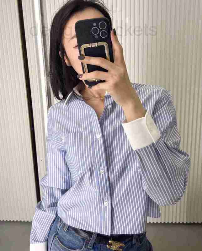 Women' Blouses & Shirts designer Arc de Triomphe Embroidery Blue Striped Shirt Fresh Art Age Reducing Short Fit 6MUH, Women's blouses
Women' Blouses & Shirts designer Arc de Triomphe Embroidery Blue Striped Shirt Fresh Art Age Reducing Short Fit 6MUH, Women's blouses