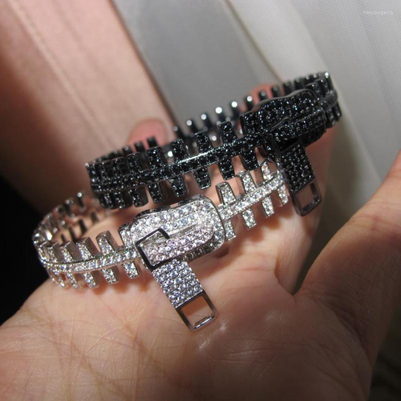 Bangle Promotion Luxury Zircon Stone Zipper Shape Charm Bracelet Designer Black Party Jewelry No Fade For Women
Bangle Promotion Luxury Zircon Stone Zipper Shape Charm Bracelet Designer Black Party Jewelry No Fade For Women