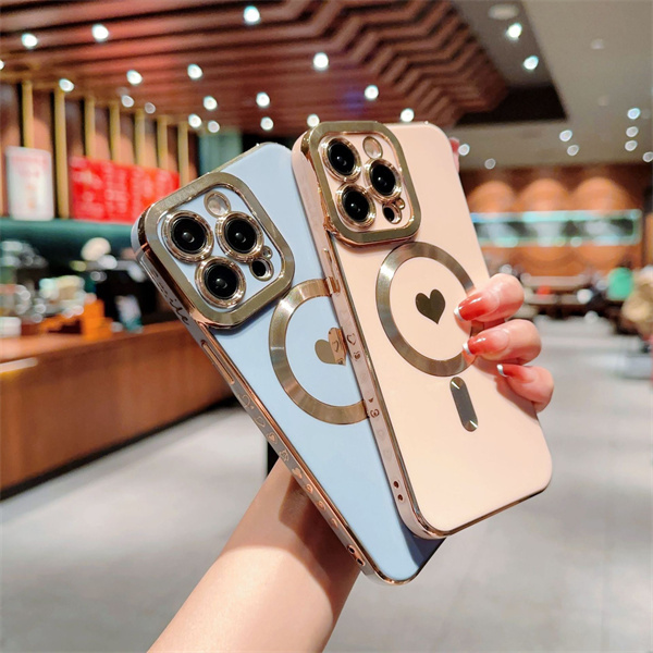 Soft Electroplated Love Heart Phone cases Magnetic attraction case For iPhone 11 12 13 Pro Max 14 plus Back Cover, Mix color
Soft Electroplated Love Heart Phone cases Magnetic attraction case For iPhone 11 12 13 Pro Max 14 plus Back Cover, Mix color