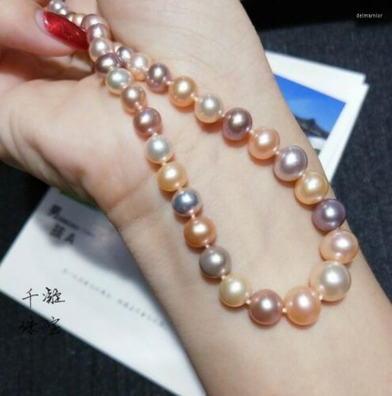 Chains Gorgeous 9-8mm Natural Akoya Multicolor Round Pearl Necklace Women Jewelry Choker
Chains Gorgeous 9-8mm Natural Akoya Multicolor Round Pearl Necklace Women Jewelry Choker