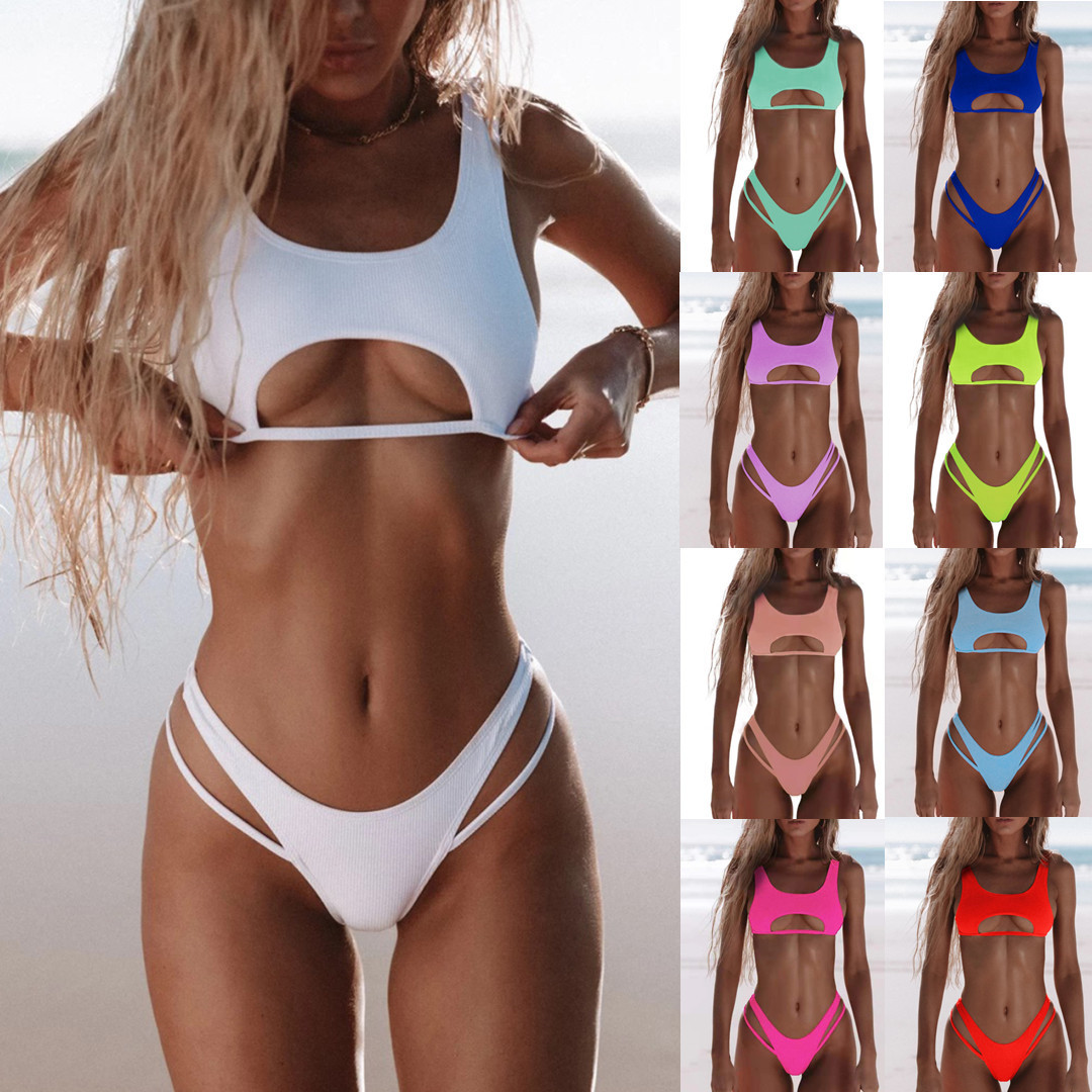 Women Swimwear Sexy Bikini Hollow Out Swimsuit Female High Cut Solid Bathing Suit Beach Wear, 12
Women Swimwear Sexy Bikini Hollow Out Swimsuit Female High Cut Solid Bathing Suit Beach Wear, 12