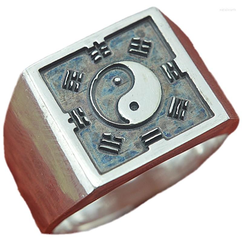 Cluster Rings BOCAI Retro Ethnic Style Tai Chi Gossip S999 Sterling Silver Jewelry Men's Ring Evil Spirit Transport Safe And Wealthy
Cluster Rings BOCAI Retro Ethnic Style Tai Chi Gossip S999 Sterling Silver Jewelry Men's Ring Evil Spirit Transport Safe And Wealthy