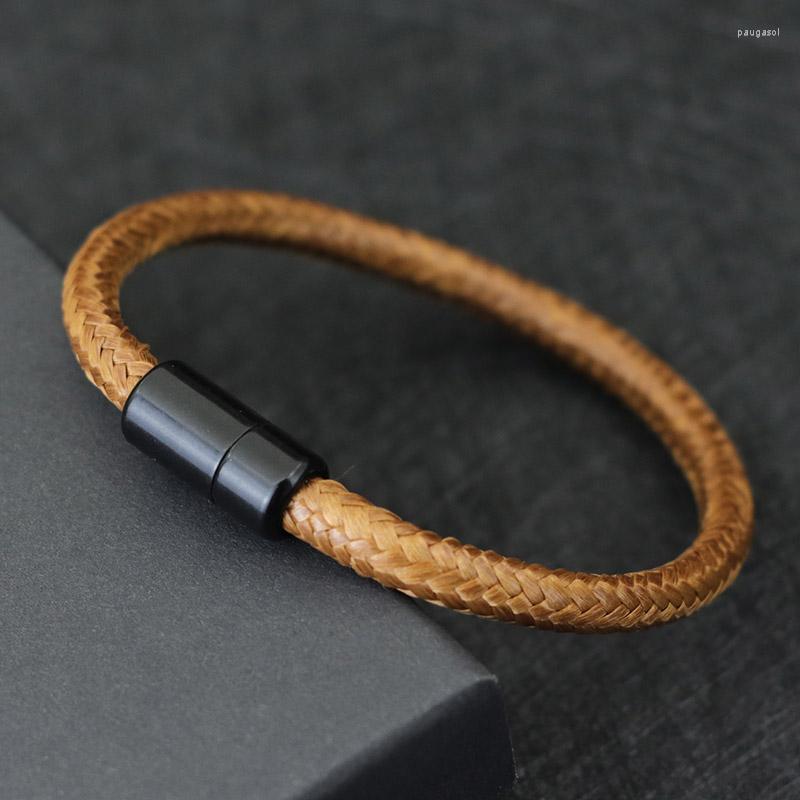 Charm Bracelets Minimalist Men Bracelet Black Brown Wax Rope Braclet Magentic Clasp Pulsera Hombre Hand Bands For Macrame Braslet Gift
Charm Bracelets Minimalist Men Bracelet Black Brown Wax Rope Braclet Magentic Clasp Pulsera Hombre Hand Bands For Macrame Braslet Gift