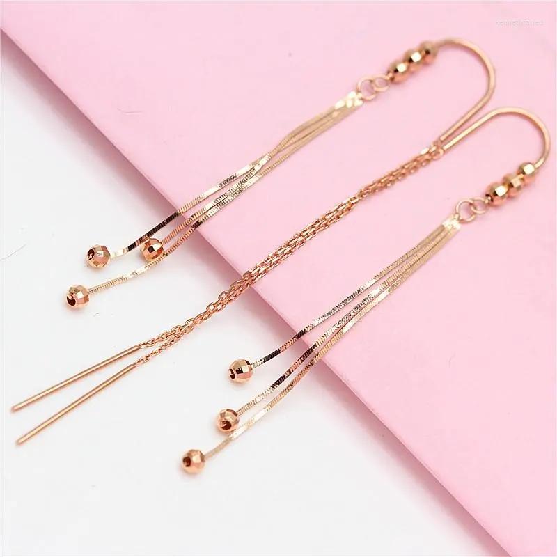 Dangle Earrings 585 Purple Gold Long Ear Line 14k Rose Geometric Round Bead Fashion Soft Chain Tassel For Women Luxury Jewelry
Dangle Earrings 585 Purple Gold Long Ear Line 14k Rose Geometric Round Bead Fashion Soft Chain Tassel For Women Luxury Jewelry
