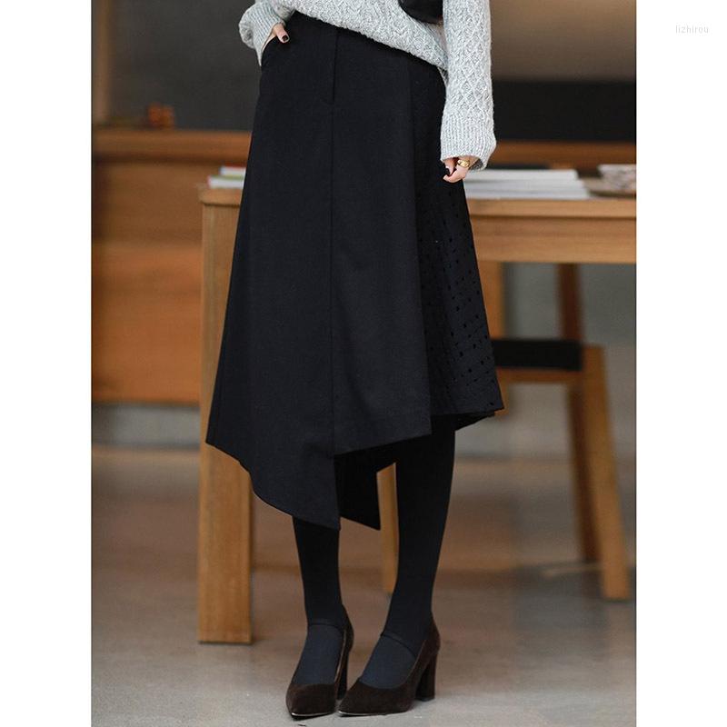 Skirts Half-length Skirt Spring 2023 High-waisted Slim Design Sense Retro Irregular Mid-length Black Female
Skirts Half-length Skirt Spring 2023 High-waisted Slim Design Sense Retro Irregular Mid-length Black Female