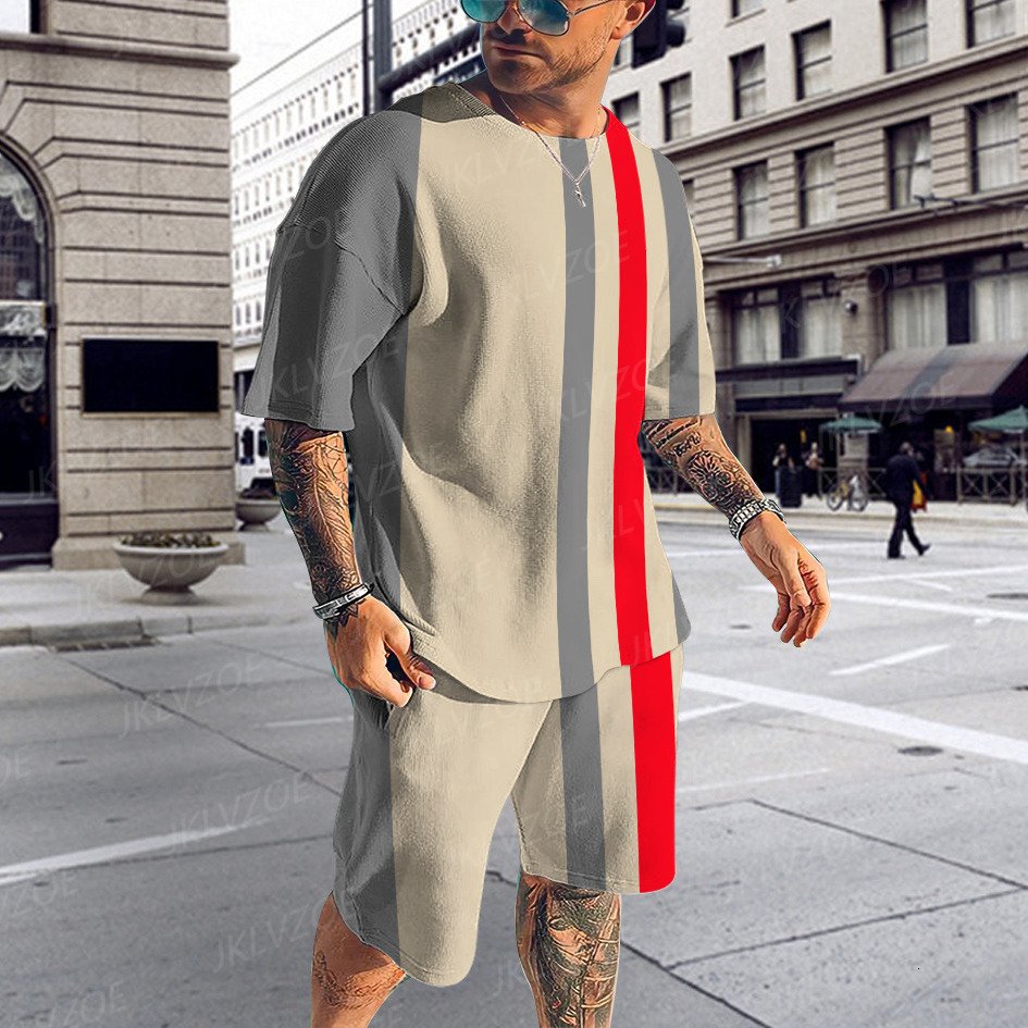 Men s Tracksuits Summer Fashion Trend Men Suit 3D Printed Striped Pattern Jogging Tracksuit Short Sleeve Tshirts Set Streetwear Clothes For Male 230316, Men set-1
Men s Tracksuits Summer Fashion Trend Men Suit 3D Printed Striped Pattern Jogging Tracksuit Short Sleeve Tshirts Set Streetwear Clothes For Male 230316, Men set-1