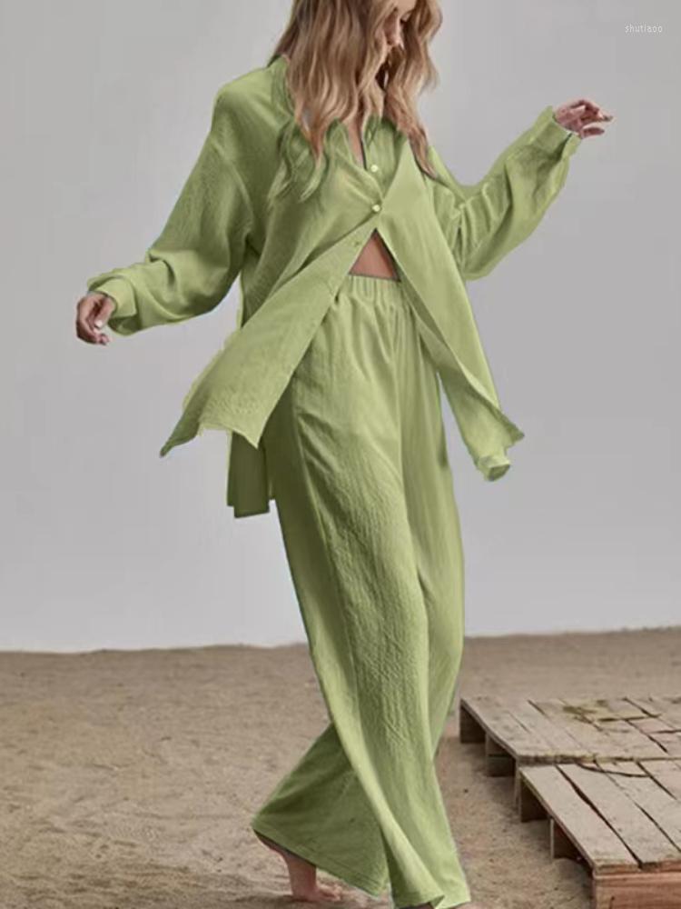 Women' Two Piece Pants Casual Women' Sets Cotton Linen Pieces Women Long Sleeve Beautiful Pink Shirt And Wide Set Outfits Elegant 2023, Lotus
Women' Two Piece Pants Casual Women' Sets Cotton Linen Pieces Women Long Sleeve Beautiful Pink Shirt And Wide Set Outfits Elegant 2023, Lotus
